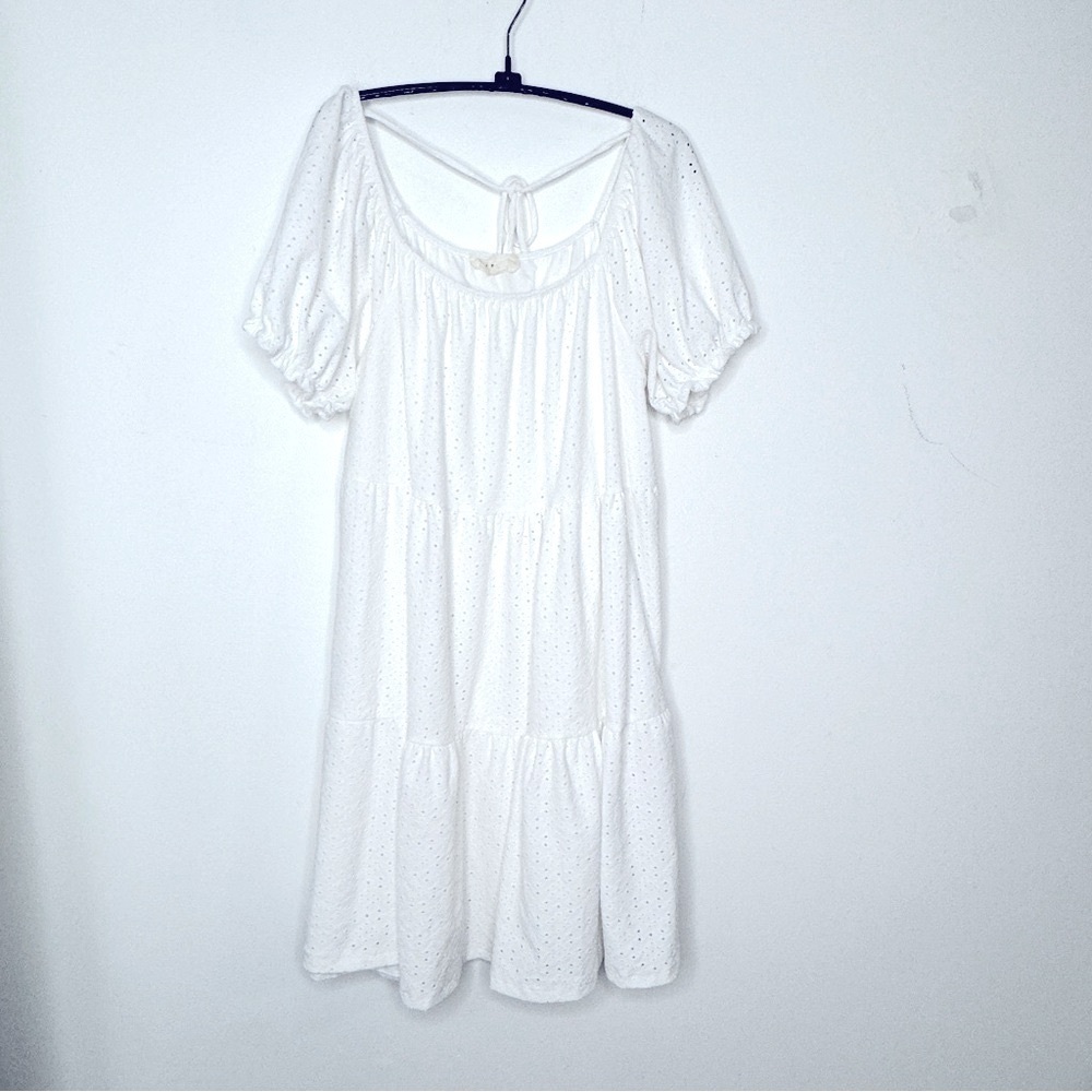 White Eyelet Dress Up Dress Large